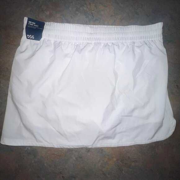 DSG Women's Mid-Rise Stride Skort Built-In‎ Short, Large White - Picture 9 of 9